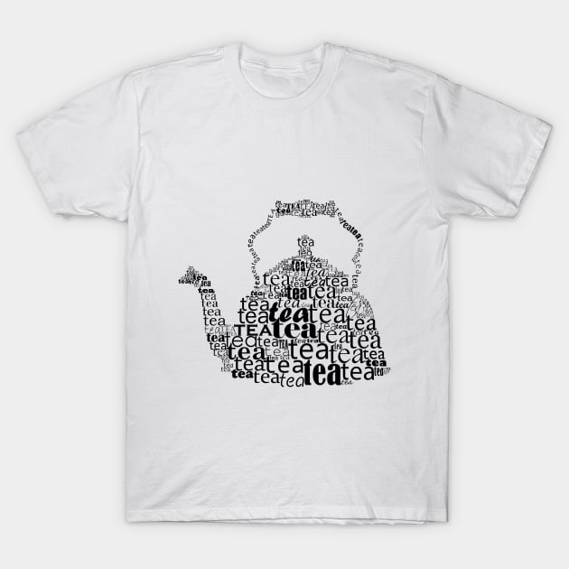 Typographic teapot T-Shirt by hedehede